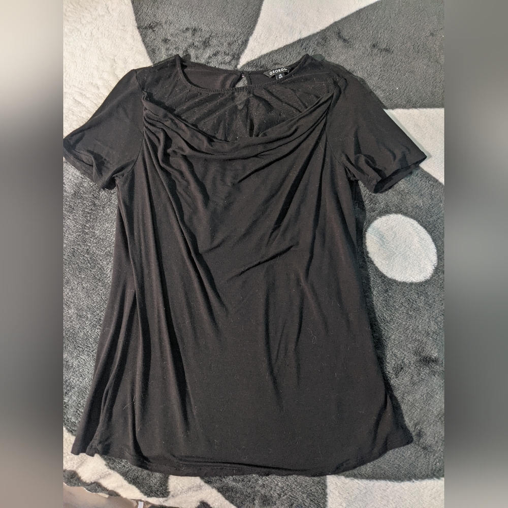 Black semi fancy dress shirt